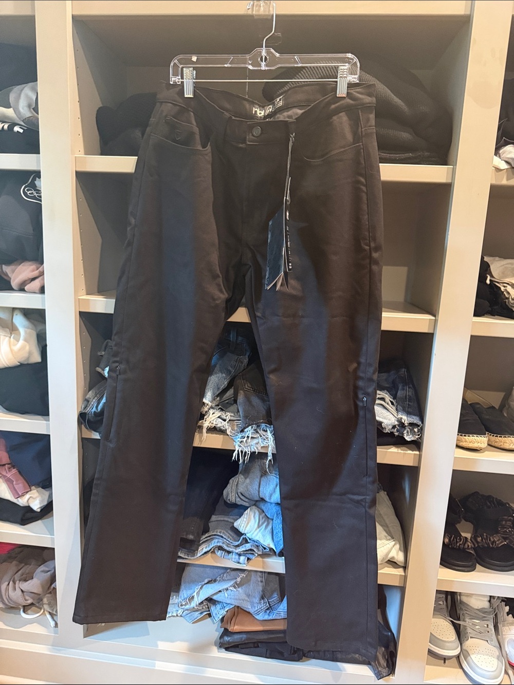 Men's Straight Black motorbike riding Jeans